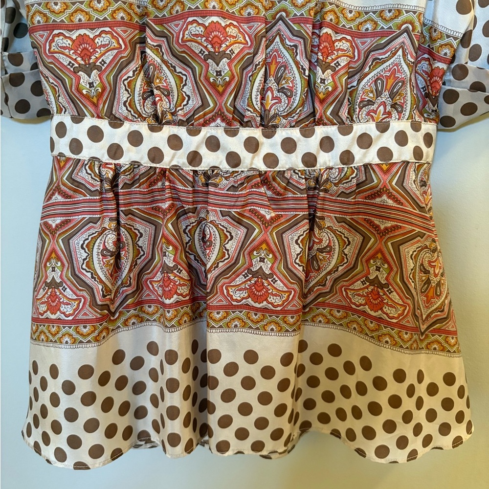 BCBG MaxAzria Beige Silk Top - Picture 3 of 8